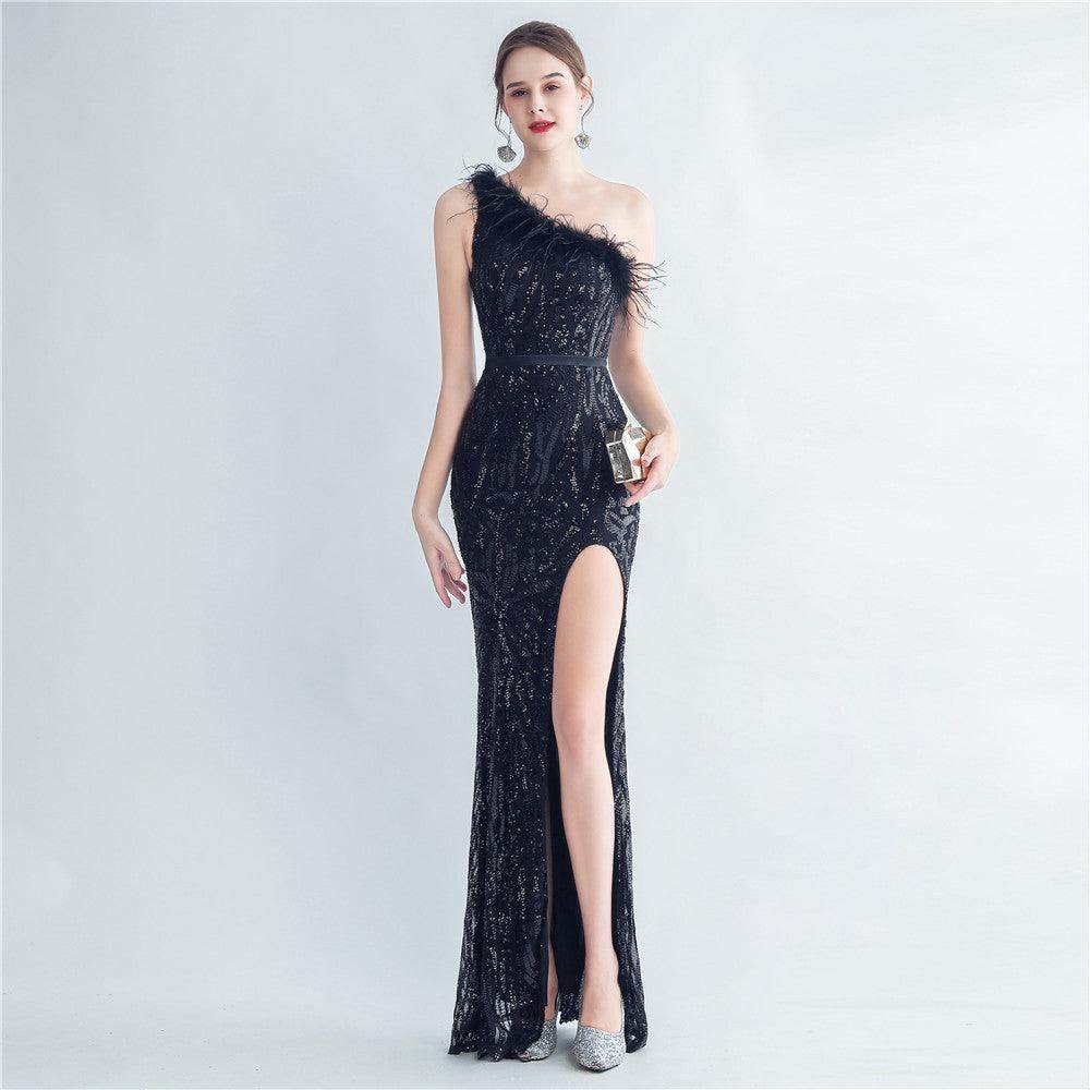 Trumpet-Mermaid Floor Length Sequins Evening Dress 732575208183 - COCOMELODY